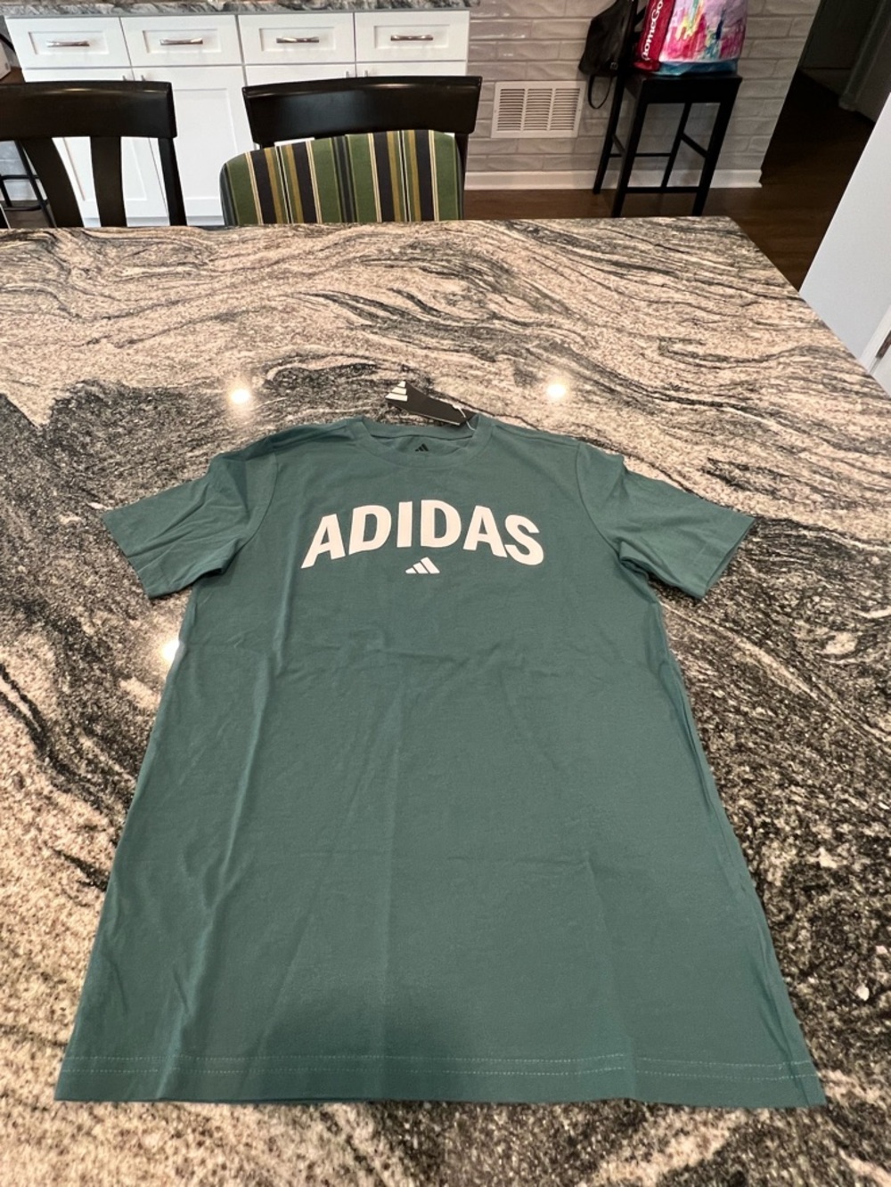 adidas Green Graphic Logo Short Sleeve Tee